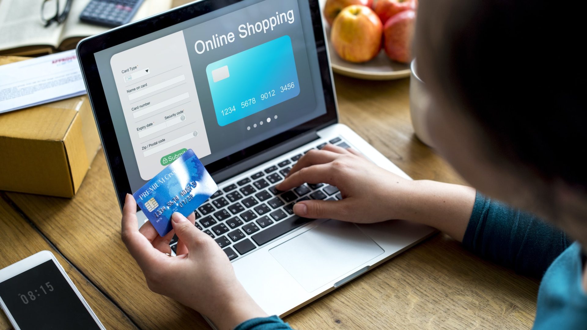 People purchasing goods e-commerce online shopping