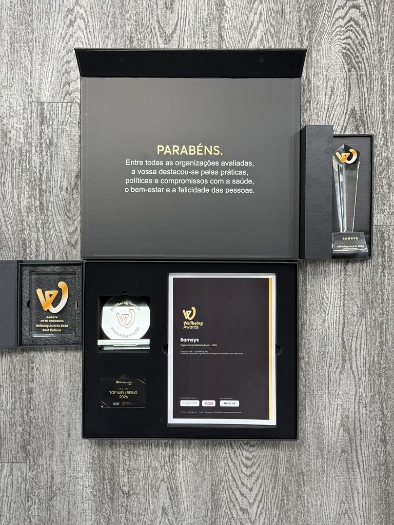 Wellbeing Awards 2026: prémios Best Culture of Wellbeing e People's Choice conquistados pela Samsys
