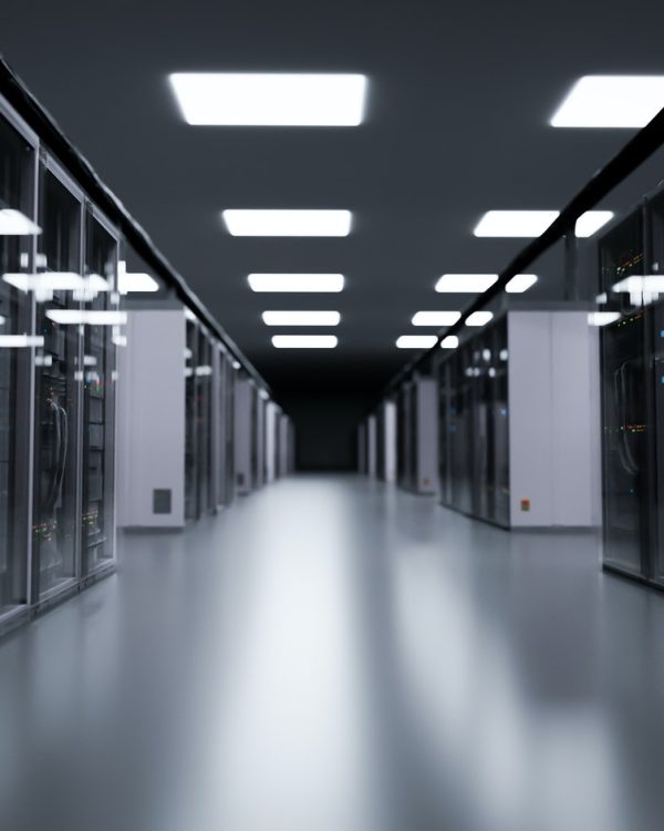 Server room, modern data center.
